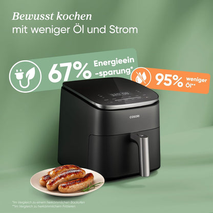 Cosori TurboBlaze CAF-DC601-KEU Air Fryer 6L – DC-Motor, 5 Fan Speeds, 30–230°C, Dark Grey