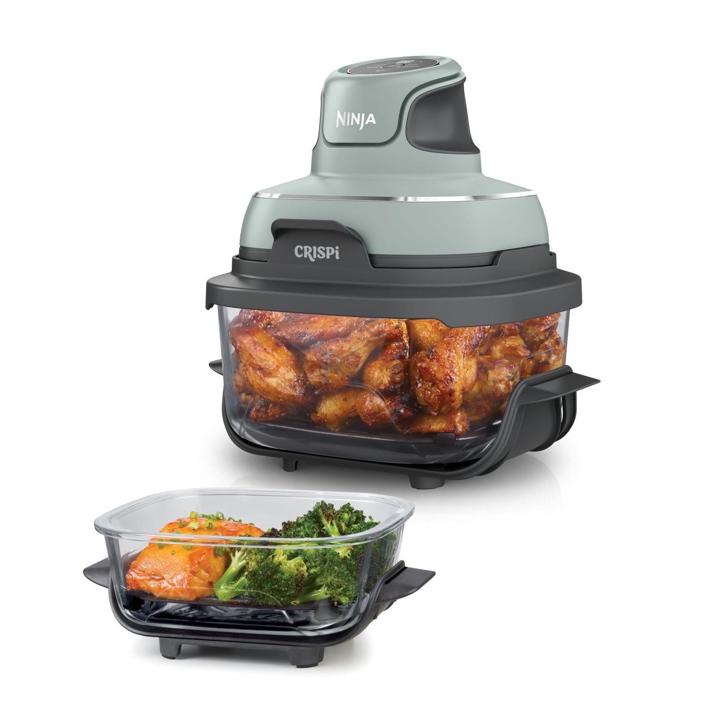 Ninja FN101EU CRISPi Air Fryer 3,8L – 4 Functions, PFAS-frei, Glasbehälter, 1700W, Stone Gold