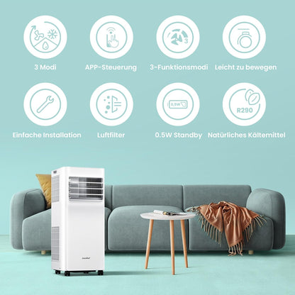 Comfee Breezy Cool Pro 2.6 Portable Air Conditioner 9.000 BTU – A, R290, App & Alexa, White