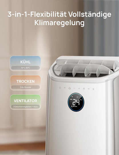 DREO DR-HAC006S Portable Air Conditioner 12.000 BTU – 3-in-1, R290, Energy Class A, WiFi, Alexa, 45dB, White