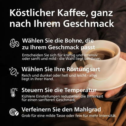 Philips EP2220/10 2200 Series Fully Automatic Coffee Machine 1,8L – Panarello, Aroma Seal, Touch Display, Black