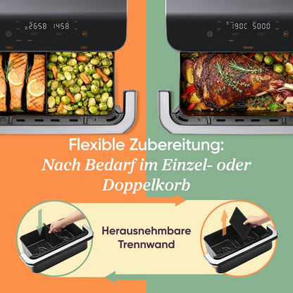 Cosori TF102S DualBlaze Air Fryer 10L – 3D Heater, NTC-Sensor, 240°C, WiFi, 2800W, Black