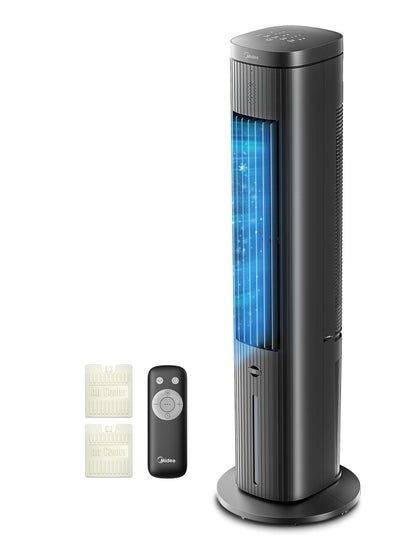 Midea AC100-20ARB Air Cooler 4-in-1 – 5L Water Tank, 3 Modes, Remote Control, 55W, White