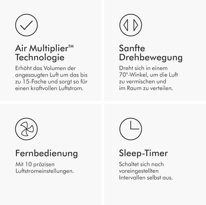 Dyson AM07 Tower Fan bladeless 100,7 cm – 10 Speeds, Air Multiplier, Remote Control, White