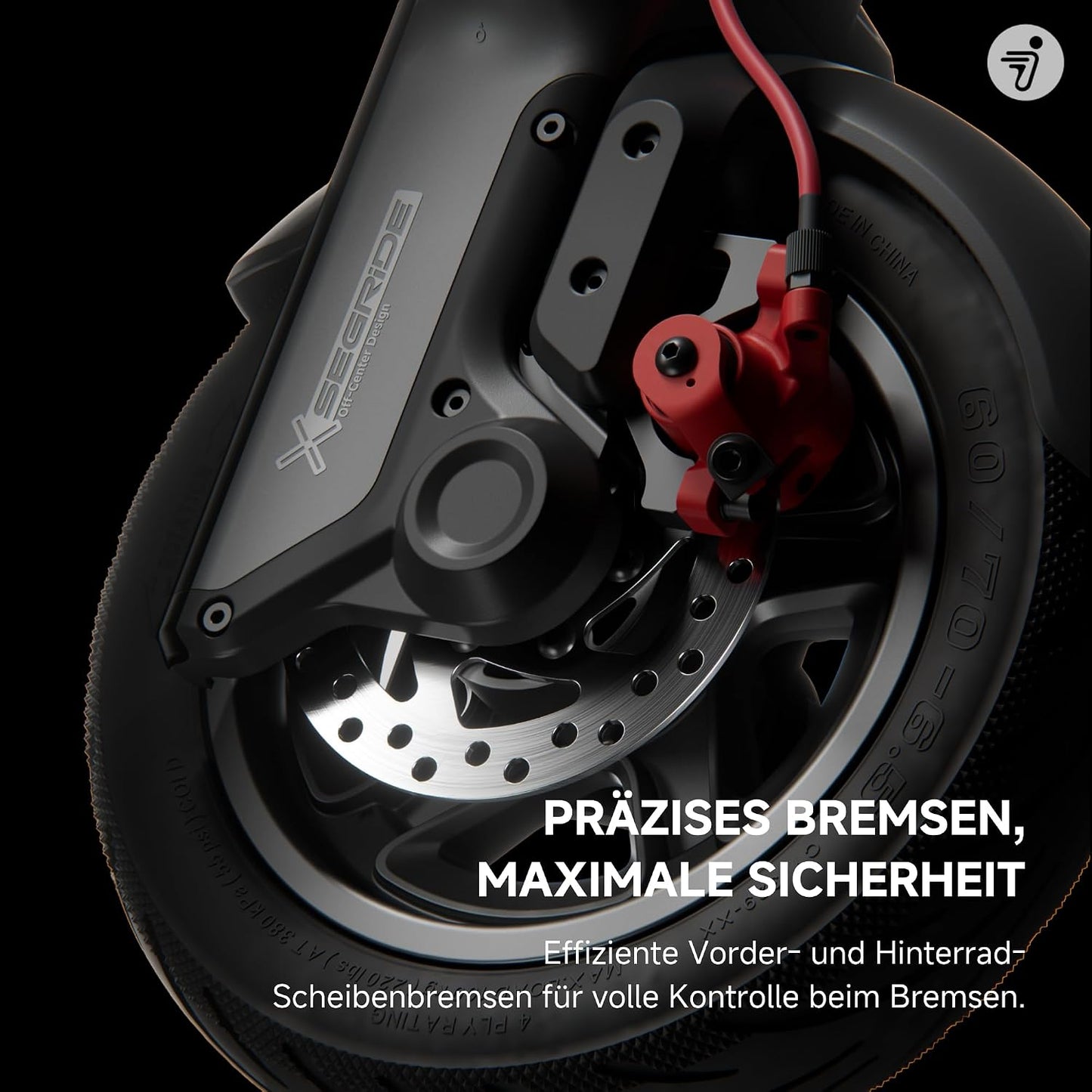 Segway-Ninebot F3 Pro D E-Scooter, Up to 70 km Range, 10 Zoll Self-Sealing Pneumatic Tyres, Full Suspension, TFT Display, Apple Find My, Foldable, Black