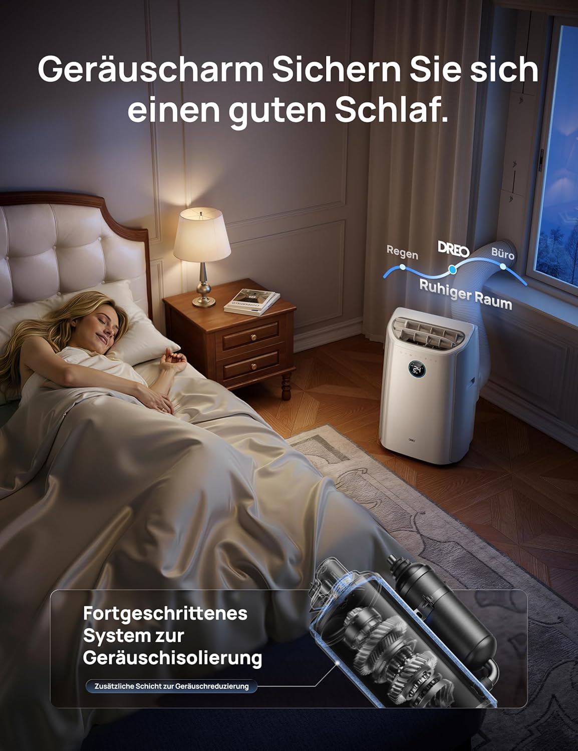 DREO DR-HAC006S Portable Air Conditioner 12.000 BTU – 3-in-1, R290, Energy Class A, WiFi, Alexa, 45dB, White