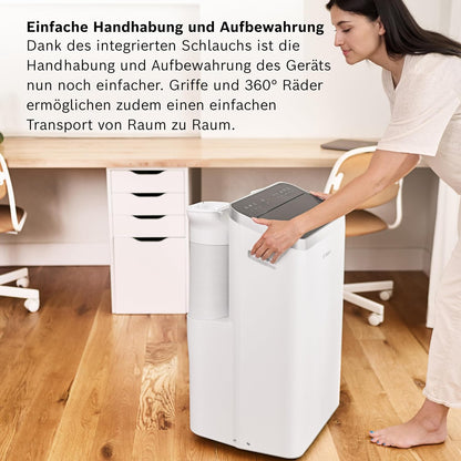 Bosch Cool 5100 Portable Air Conditioner 3,4kW – Inverter, Energy Class A+, 3-in-1, Auto/Silent/Sleep, 43dB, White