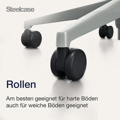 Steelcase Series 1 Office Chair, Mesh-Backrest, Ergonomic, Lumbar Support, Truffle