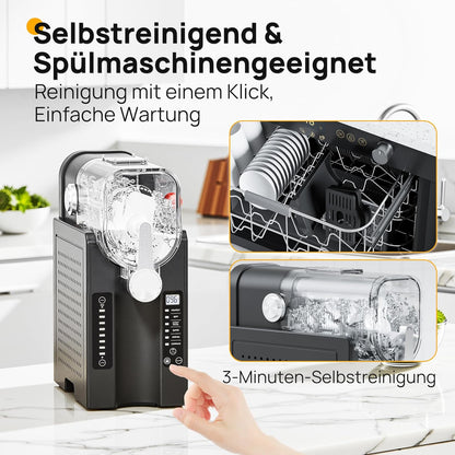 INITIO AD03 Slush Machine 2 L – 6 Programmes, 12h Vorprogrammierung, Self-Cleaning, Grey