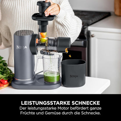 Ninja JC151EU Cold Press Juicer 700 ml – 9-Segment Auger, 150 W, 2 Filter, Grey
