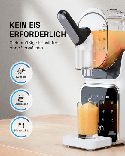 HBN CP-GBS-800 Slush Machine 1,9 L – 6 Programmes, Self-Cleaning, 220 W, Kompakt