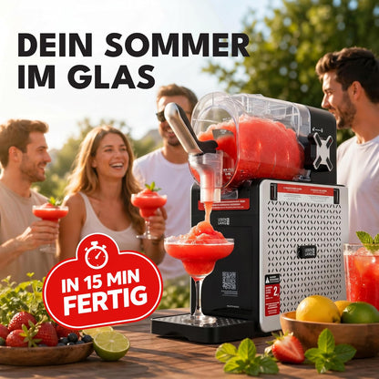 LEBENLANG LBP3312 Slush Machine 1,9 L – 5 Programmes, QuickFreeze, LED Touchscreen, Black