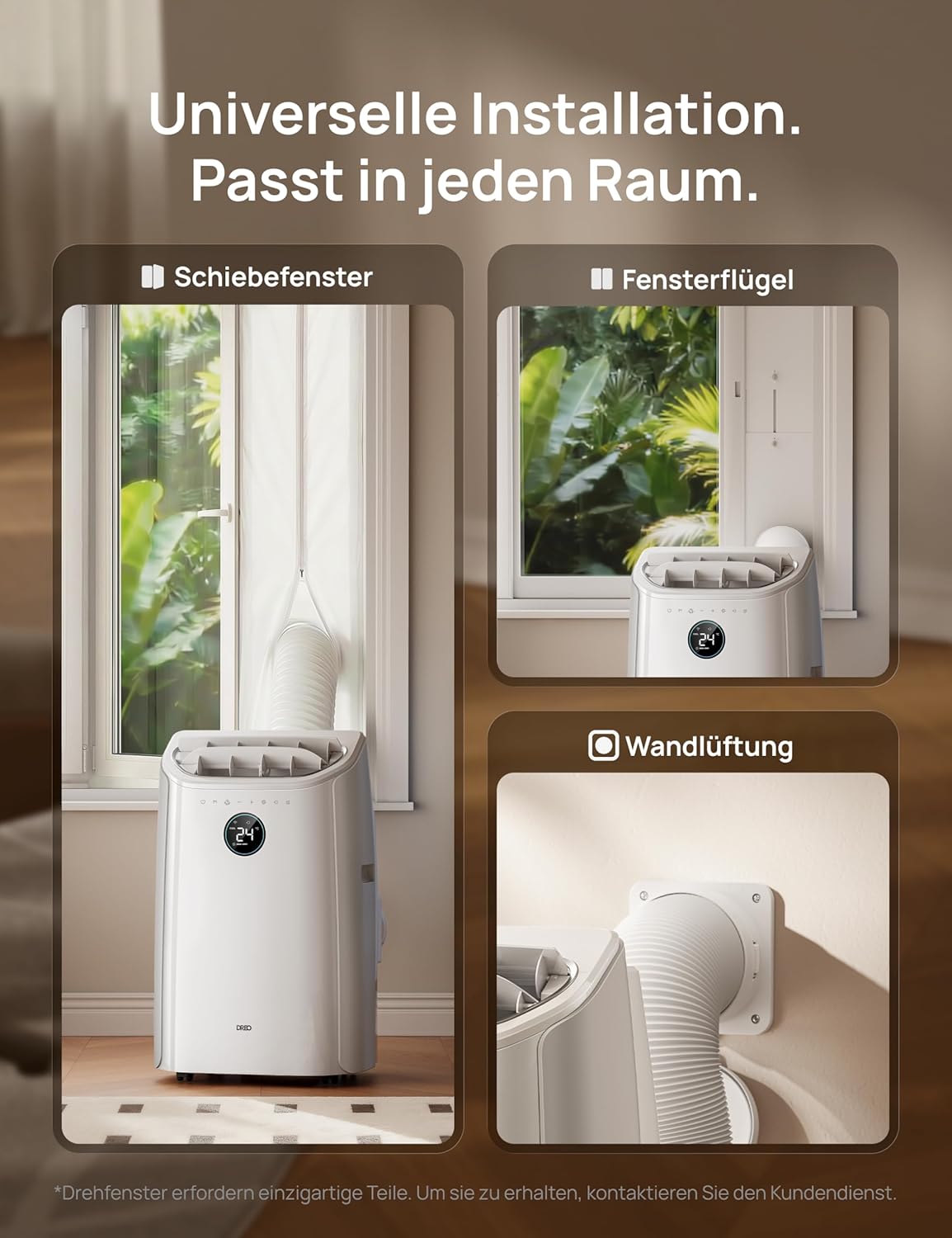 DREO AC515S Portable Air Conditioner 10.000 BTU – 3-in-1, R290, Energy Class A, HEPA, Alexa, Google Home, White