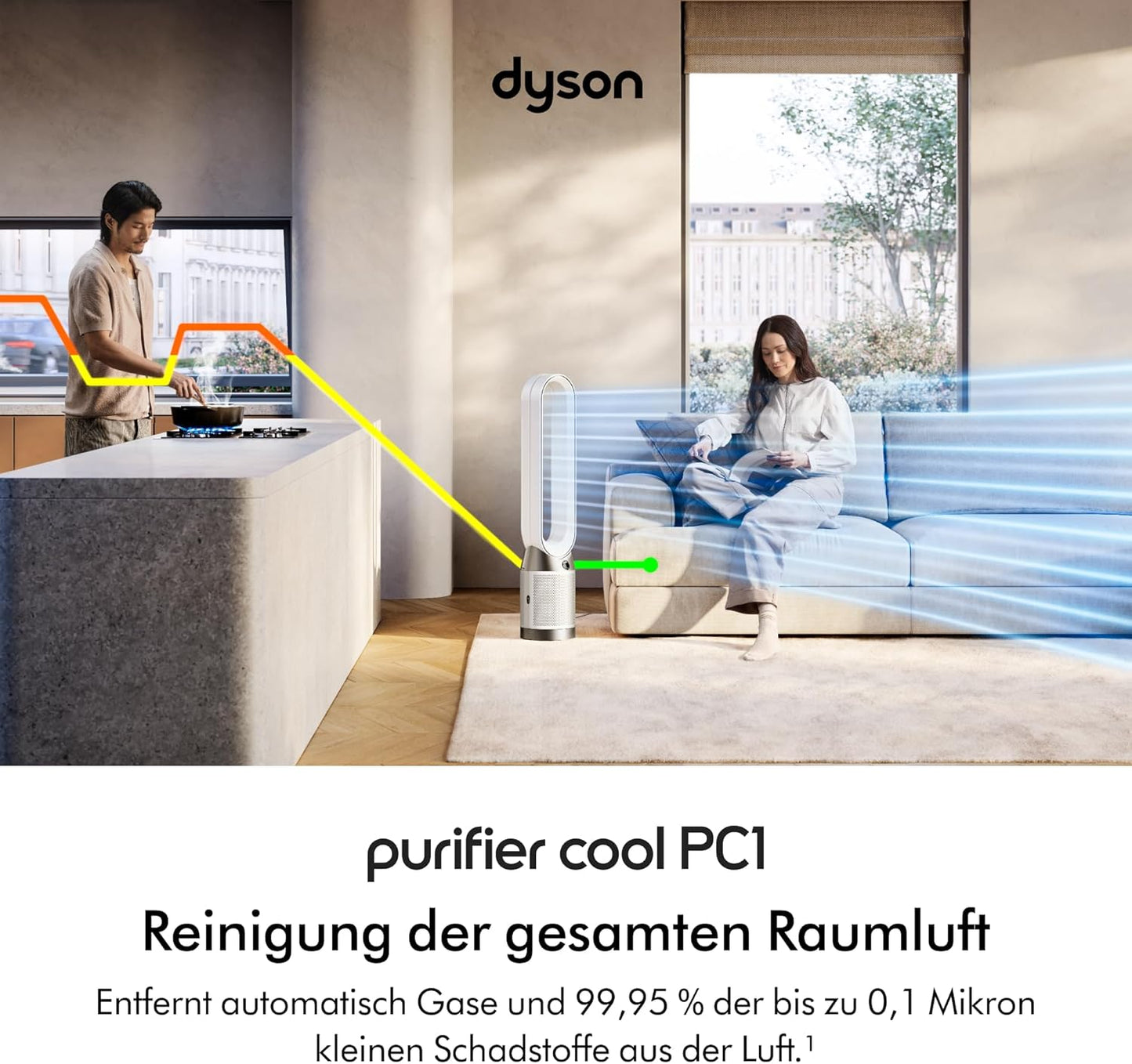 Dyson TP11 Purifier Cool Air Purifier & Ventilator – HEPA H13, 99,95%, Air Multiplier, App, White