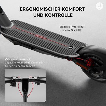 Segway-Ninebot F3 Pro D E-Scooter, Up to 70 km Range, 10 Zoll Self-Sealing Pneumatic Tyres, Full Suspension, TFT Display, Apple Find My, Foldable, Black
