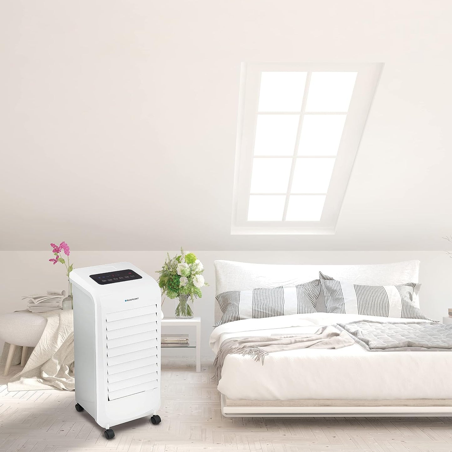 Blaupunkt Tower Fan with Remote Control, 80 W, Timer, Portable, for rooms Up to 35 m², Freestanding, White