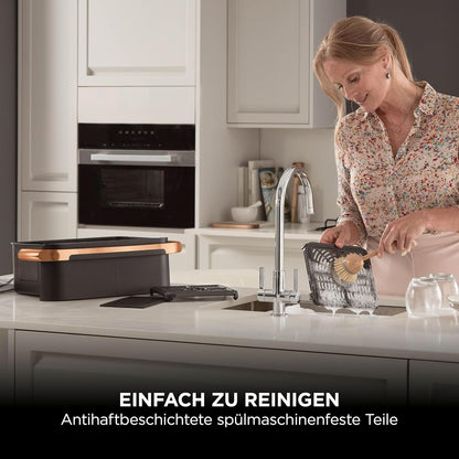 Ninja AF500EUCP Foodi FlexDrawer Air Fryer 10,4L – 7 Functions, Dual Zone, 2470W, Black/Copper