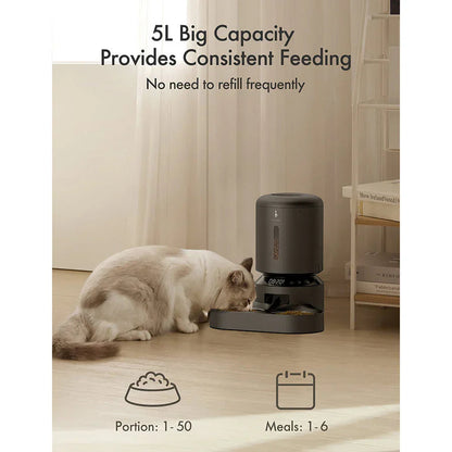 PetLibro Dual Granary Automatic Pet Feeder – Black 5L