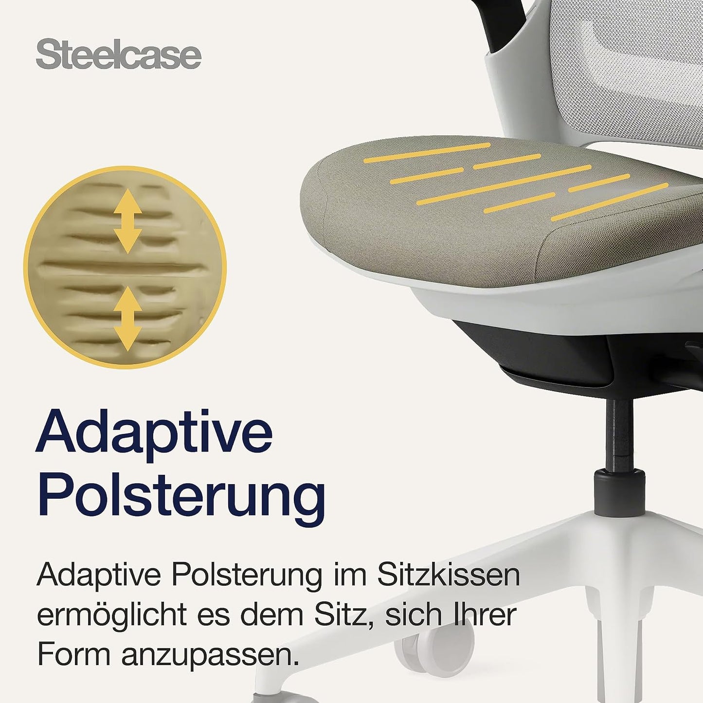 Steelcase Series 1 Office Chair, Mesh-Backrest, Ergonomic, Lumbar Support, Truffle