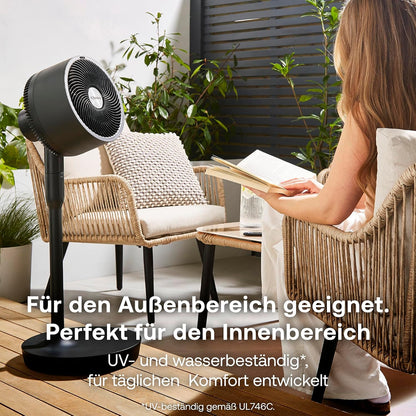 Dimplex DUOCOOL Smart Wireless 2-in-1 Battery-Ventilator – 45h, 36dB, IP54, 20m, Alexa, App, Black
