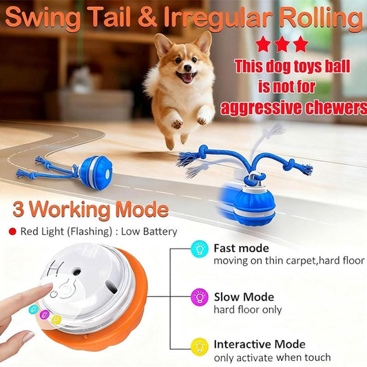 Interactive Rolling Dog Toy Ball – USB Rechargeable Smart Pet Toy | Bakewell Pet Supplies