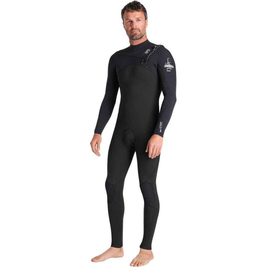 C-Skins NuWave Session 4/3mm Mens GBS Chest Zip Black / Black