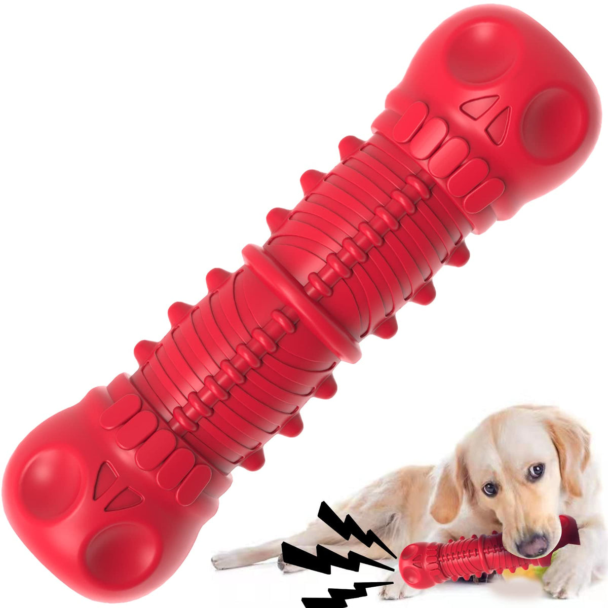 Durable Rubber Squeaky Toy for Aggressive Chewers – Ideal for Large Dogs