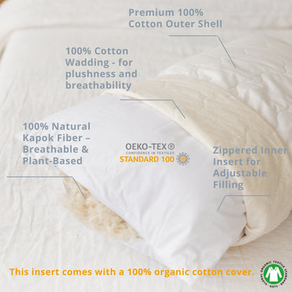 MINICAMP Long Maternity & Lumbar Support Pillow with Organic Cover in Navy Blue