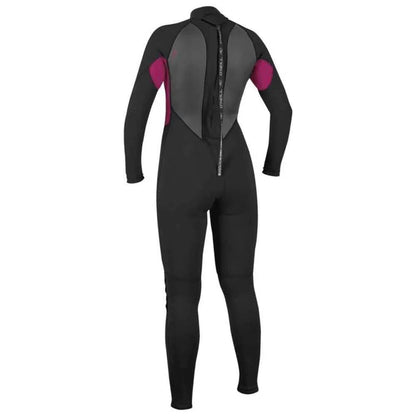 O'Neill Womens Reactor-2 3/2mm Back Zip Full Black / Punk Pink