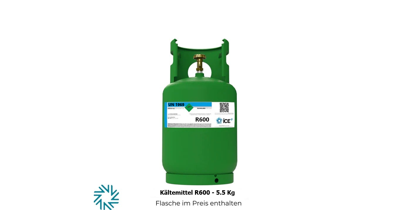 R600 Refrigerant Gas Refrigerant – 5,5 kg Refillable Cylinder 1/4 Connection