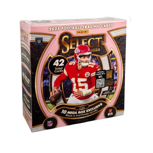2025 Panini Select Football Mega Box (Black & Red Prizm)