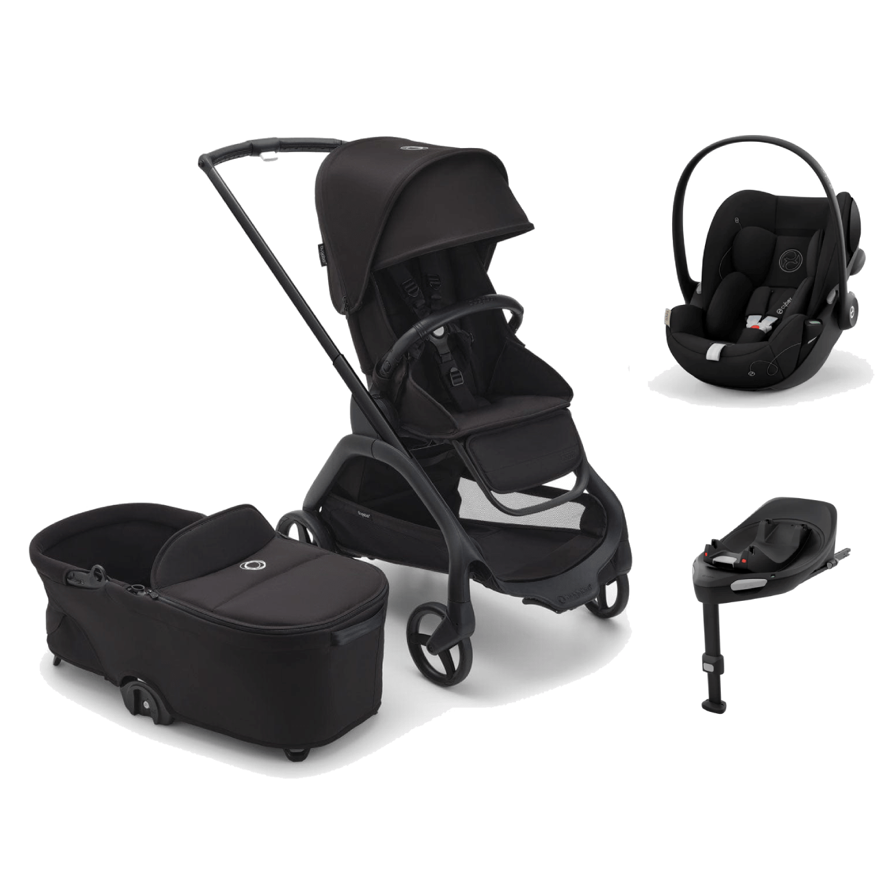 Bugaboo Dragonfly (Cloud G) Travel System - Midnight Black