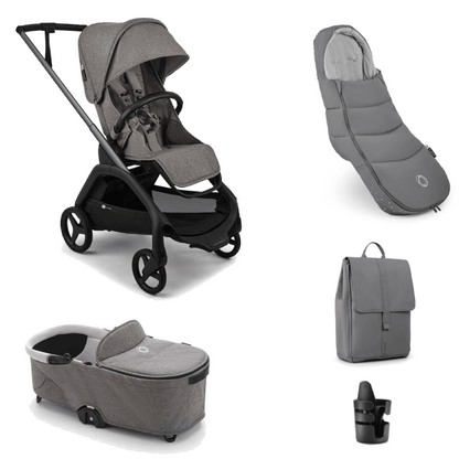 Bugaboo Dragonfly Plus Complete Bundle - Grey Melange