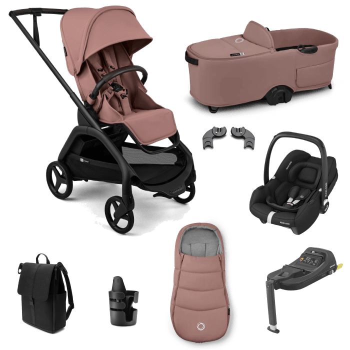 Bugaboo Dragonfly Plus (Cabriofix i-Size) Travel System - Dusty Pink