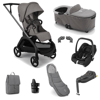 Bugaboo Dragonfly Plus (Cabriofix i-Size) Travel System - Grey Melange