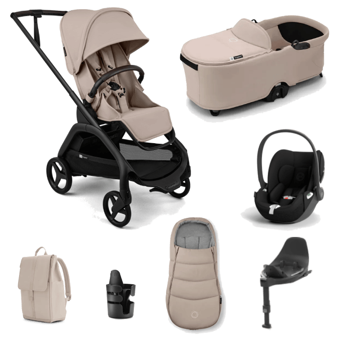 Bugaboo Dragonfly Plus (Cloud T) Travel System - Desert Taupe