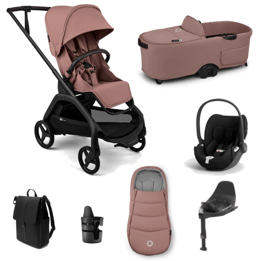 Bugaboo Dragonfly Plus (Cloud T) Travel System - Dusty Pink