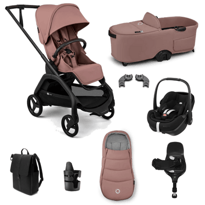 Bugaboo Dragonfly Plus (Pebble 360 PRO2) Travel System - Dusty Pink