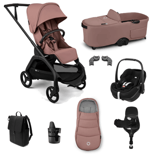 Bugaboo Dragonfly Plus (Pebble 360 PRO2) Travel System - Dusty Pink
