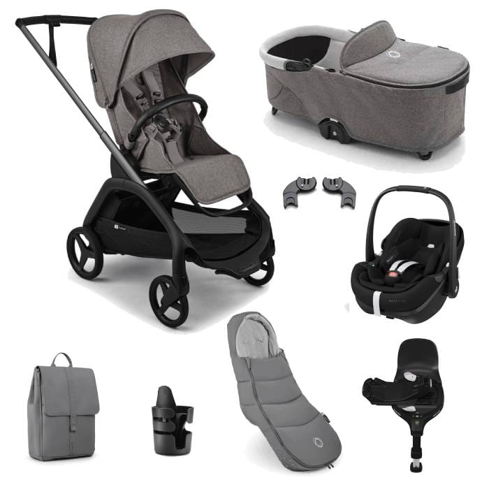 Bugaboo Dragonfly Plus (Pebble 360 PRO2) Travel System - Grey Melange