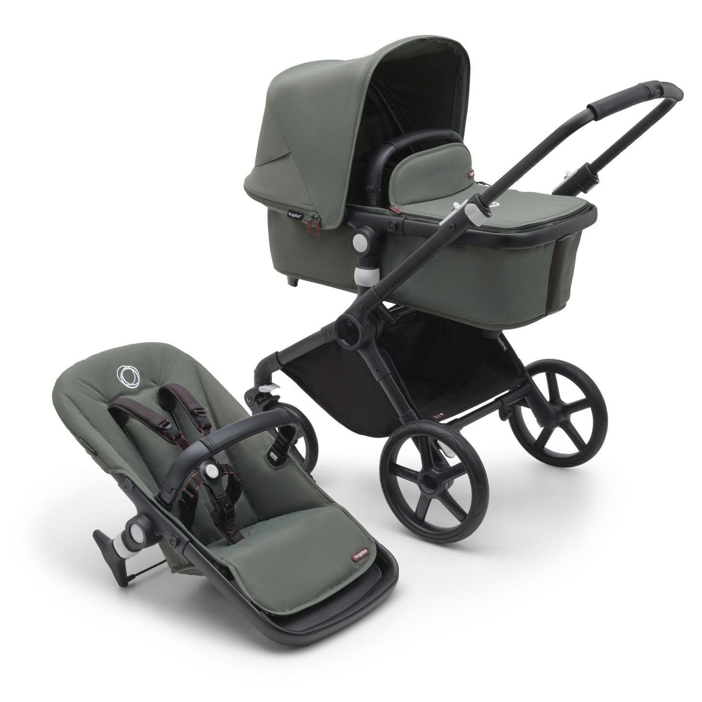 Bugaboo Fox Cub Cabriofix i-Size Travel System - Black/Forest Green