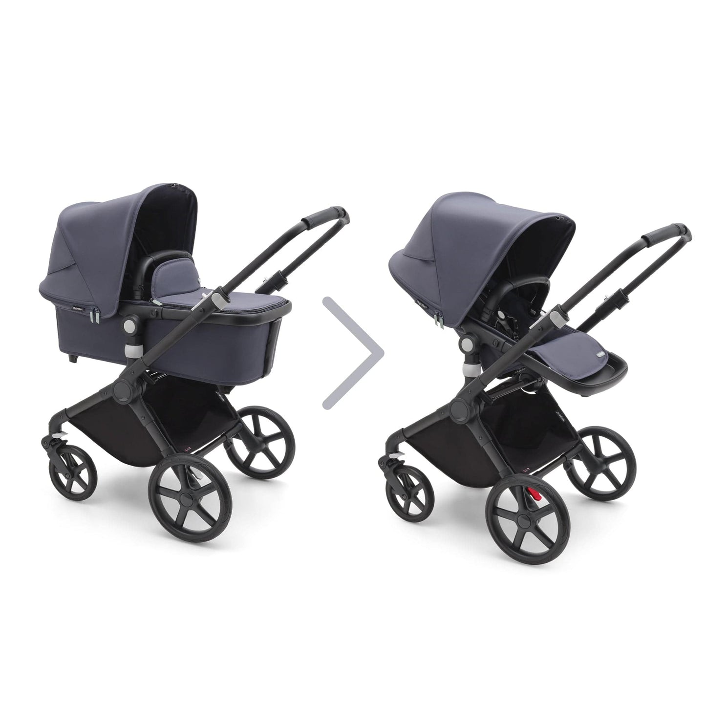 Bugaboo Fox Cub Cloud T Travel System - Black/Stormy Blue