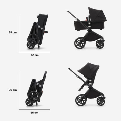 Bugaboo Fox Cub Cloud T Travel System - Black/Stormy Blue