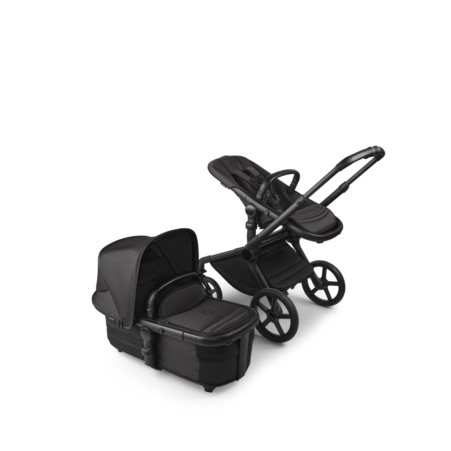Bugaboo Fox 5 (Pebble Slide PRO) Travel System - Noir Limited Edition, Black Moonlight
