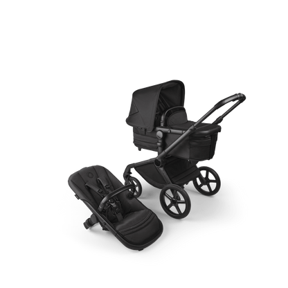 Bugaboo Fox 5 (Coral Slide PRO) Travel System - Noir Limited Edition, Black Moonlight