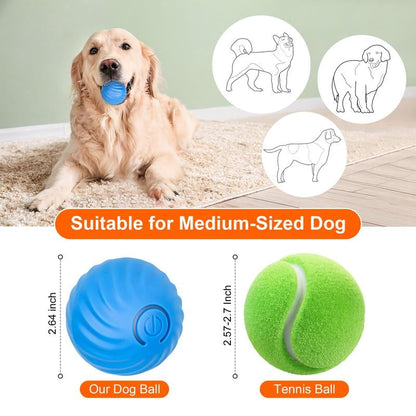 Interactive Rolling Dog Toy Ball – USB Rechargeable Smart Pet Toy | Bakewell Pet Supplies