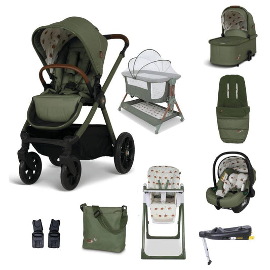 Cosatto Giggle 4 Everything Bundle with Bedside Crib & Highchair - Hoglet