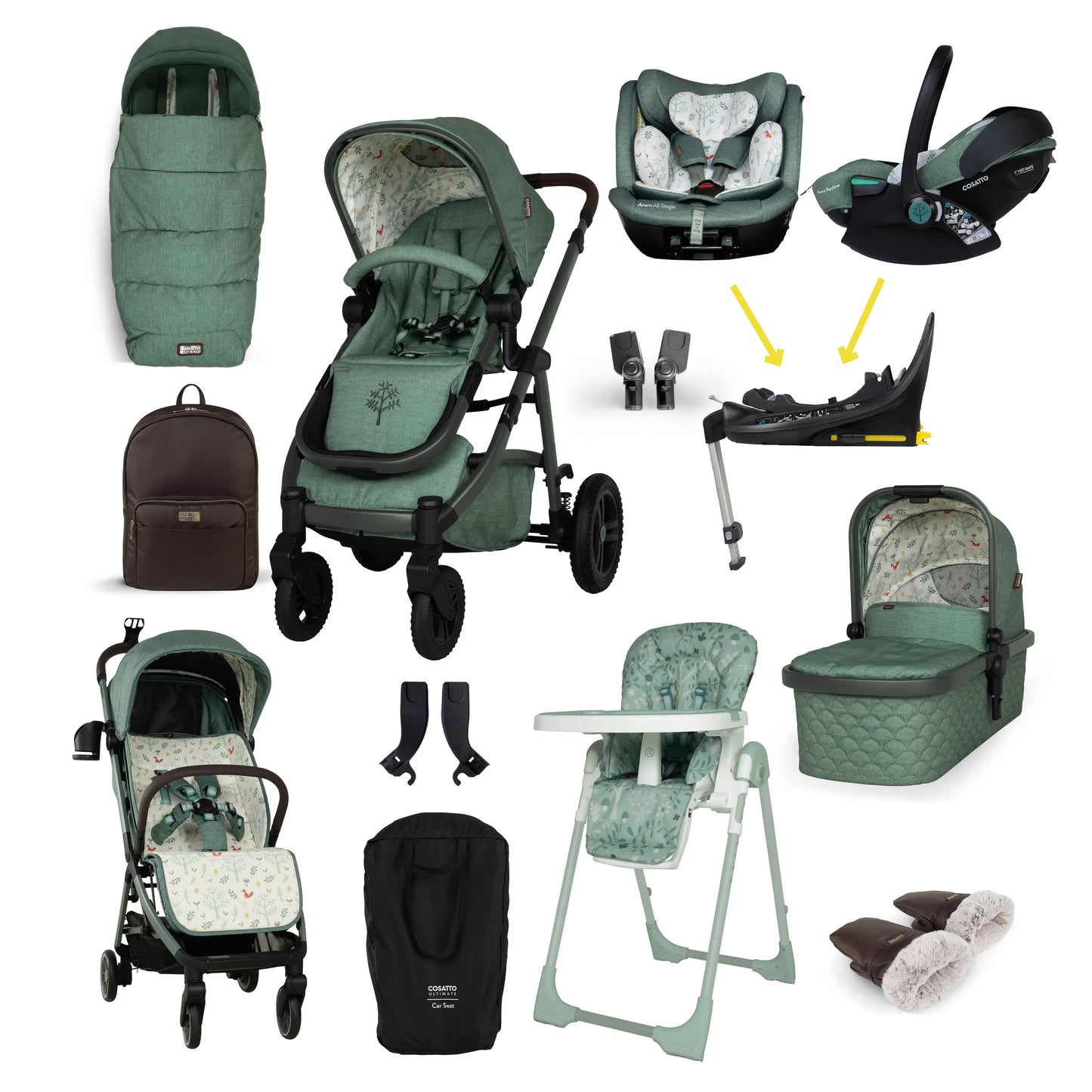 Cosatto Wow 3 & Woosh City Ultimate Epic Bundle - Meadow