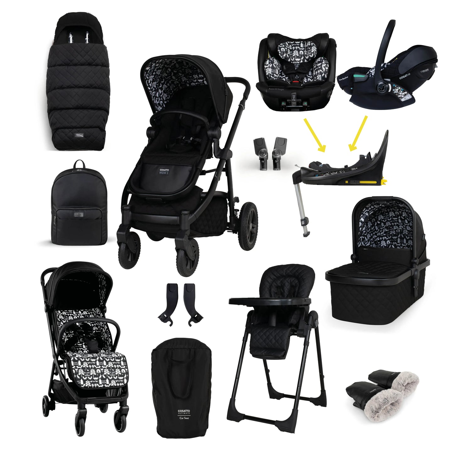 Cosatto Wow 3 & Woosh City Ultimate Epic Bundle - Silhouette