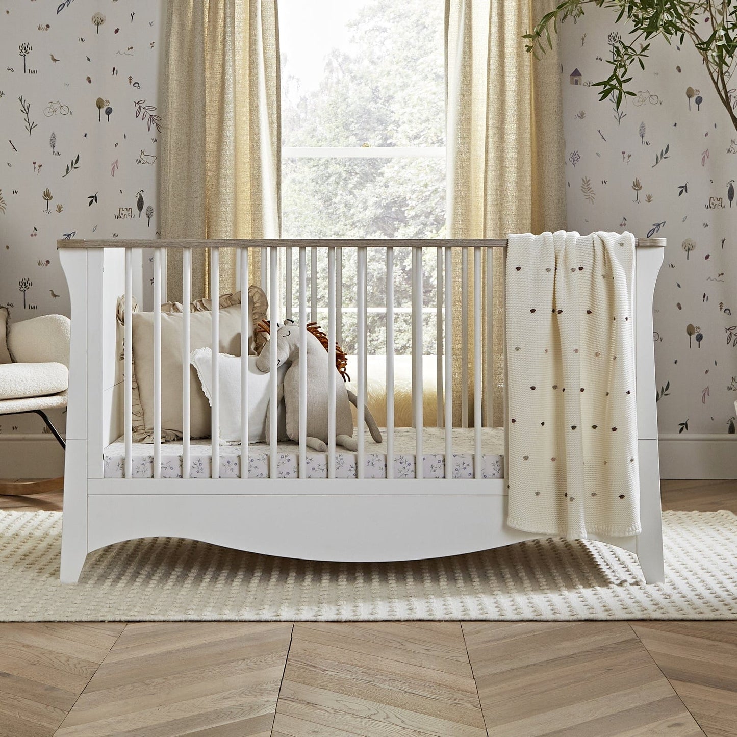 CuddleCo Clara 4pc Furniture Set - White & Ash